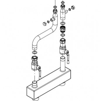 Комплект BAXI с гидроразделителем для одиночного котла LUNA Duo-tec MP 50-70 кВт